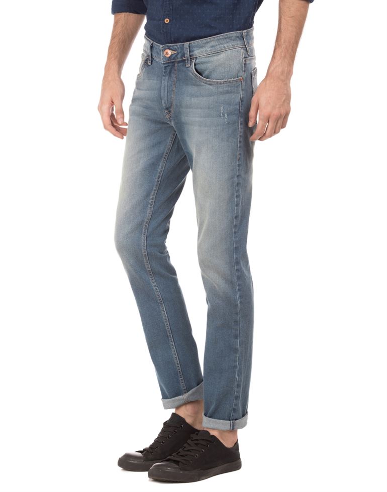 Flying Machine Men Casual Wear Blue Jeans